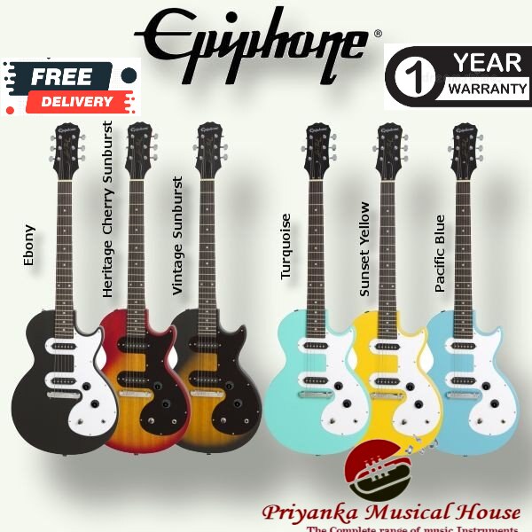 EPIPHONE LES PAUL SL ELECTRIC GUITAR ENOLPACH1The body is made with solid alder for the body and a comfortable hard maple neck. The granadillo fingerboard has classic pearloid dot inlays and standard medium jumbo frets. Tuning is fast and accurate with Epiphone machine heads with a 14:1 tuning ratio along with Epiphone’s adjustable, intonated wrap-around Stop Bar Combo bridge. The Les Paul SL is powered by Epiphone's open coil 650SCR single-coil pickup in the neck position and a 700SCR single-coil pickup in the rhythm or bridge position. The SL’s master volume and master tone knobs control both pickups.BODYBody Shape: Les PaulBody Material: AlderNECKMaterial: Hard MapleProfile: 60s SlimTaper™Scale Length: 24.75