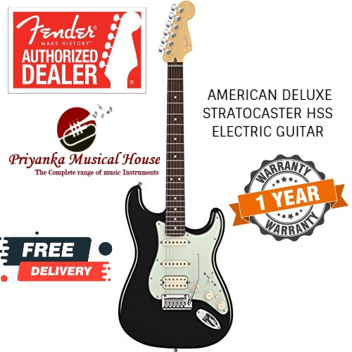 A compound radius fingerboard allows effortless string bending anywhere along the neck, and two N3 Noiseless™ pickups provide improved Stratocaster tones while the DH-1 humbucking bridge pickup has more output for fatter lead tones; all with no hum. Reconfigured S-1™ switching offers other distinctive tonal options.The