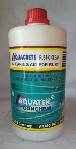 Aquacrete-Rust-O-Clean is a liquid rust remover. it is uses effectively to clean rust on steel surfaces  and convert them to oxides and prevent further rusting of steel 