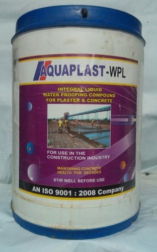 Aquaplast - WPL is an integral liquid waterproofing admixture for concrete and cement mortar. It has good plasticising properties, makes concrete cohesive and prevents segregation. The liquid is to be added to wet concrete or mortar. The product conforms to IS : 2645-1975 as an 'Integral Waterproofing Admixture'. It fills up the capillaries in the concrete giving effective waterproofing.