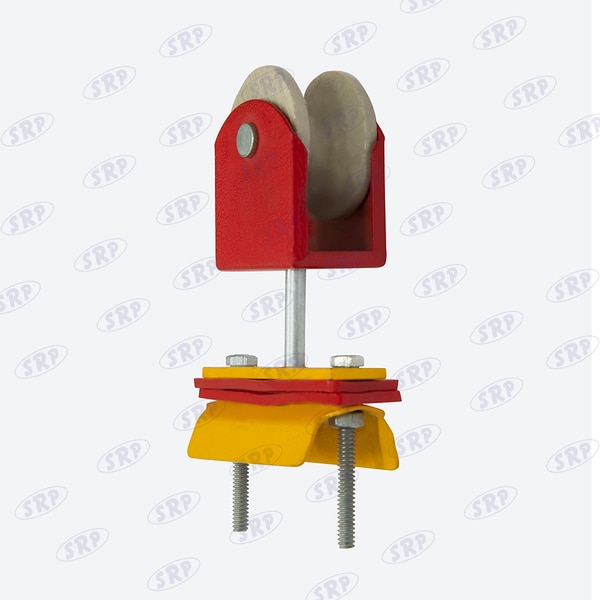 SIZE OF TROLLEY METAL TROLLEY WITH CERAMIC TROLLEY SRP E4 AWIRE ROPE - 15 MMCABLE DIA - 15 TO 40 MM