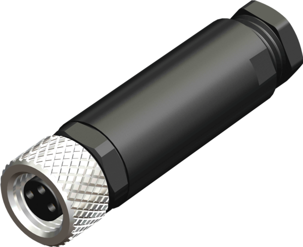 M08 3 Pin Female Straight Screw Type Connector with PG5 Cable Outlet