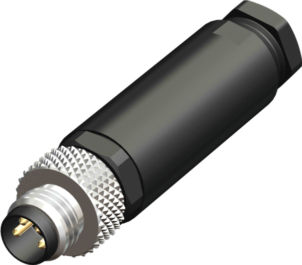 M08 4 Pin Male Straight Screw Type Connector with PG5 Cable Outlet