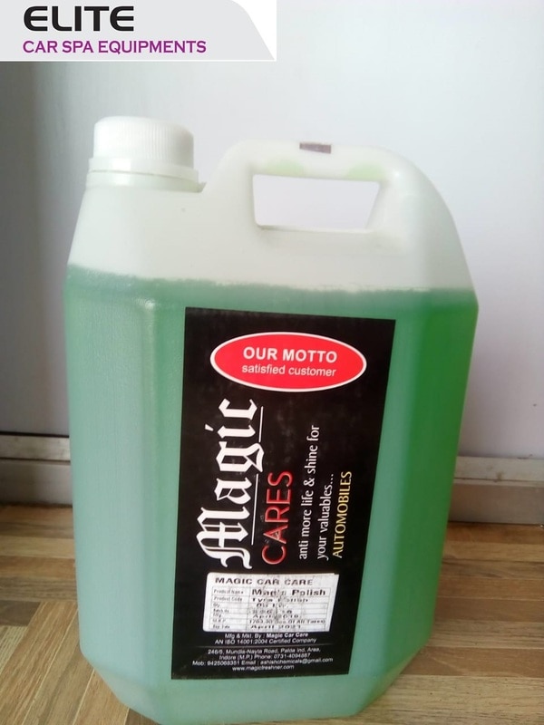 Product Details:Minimum Order Quantity : 10 LiterApplication : Automobiles IndustryFeature : Ultra ShinePackaging Size : 5 ltr For best effects no dilution is suggested. To be applied directly on Tyre & rubber parts with sponge. (No rubbing just a soft touch application). Spray bottles can also be used for spraying the polish on Tyre. Quality of shine unmatched appears as good as new. In each liter almost 20 car tyres can be taken care or polished. Backed by our adroit team of professionals, we are able to provide our clients with an assorted gamut of Tyre Polish.