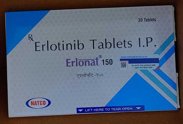 Erlonat 150 Tablet is used in the treatment of non-small cell lung cancer and pancreatic cancer.