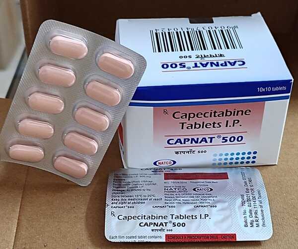 Capnat 500mg Tablet is used in the treatment of cancer of breast, colon, and rectum. It may be also used to treat other conditions, as determined by the doctor. It is used alone or in combination with some other medicine as a part of chemotherapy.