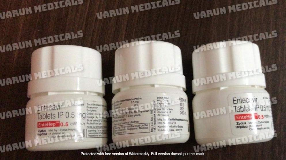 Entehep 0.5 Tablet is used in the treatment of HIV infection and chronic hepatitis B virus (HBV) infection. It prevents the multiplication of virus in human cells. This stops the virus from producing new viruses and clears up your infection.