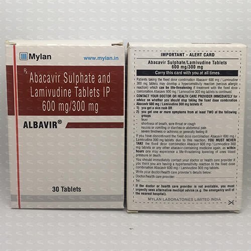 Albavir Tablet is a combination of two antiretrovirals. It is prescribed to treat HIV (human immunodeficiency virus) infection. It boosts up the immunity to fight against HIV to manage or treat AIDS (acquired immunodeficiency syndrome).