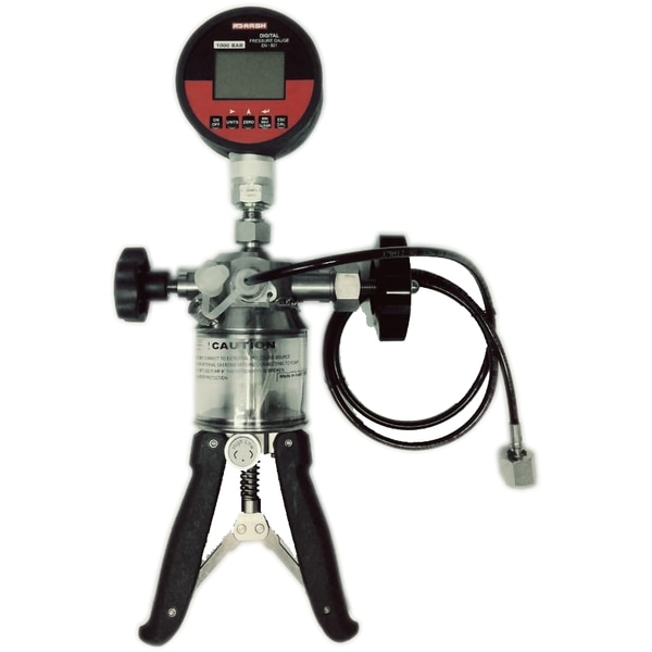 Handheld Pressure Calibrators are and ideal tool for checking & Calibration of Pneumatic Digital Indicators, Manometers, Pressure Transducers / Transmitters, Pneumatic Loops etc. Generates (Pneumatic) Pressure / Vacuum through convenient Scissor action / minimum effort, Fine Adjustment Vernier.Model Selection :- Model                            RangesPHP2                     -0.9 (vacuum) to 2 barPHP10                   -0.9 (vacuum) to 10 barPHP25                   -0.9 (vacuum) to 25 barPHP35                   -0.9 (vacuum) to 35 barPHP40                   -0.9 (vacuum) to 40 barSpecifications:-Weight: Approx 750gms OnlyInstrument Dimension (H x W x D) : 230 x 140 x 65 mmDevice Under Test Port  : 1/4″ (F) BSP Master Instrument Port : 3/8Ã¢â‚¬Â (F) BSPFlexible Nylon Hose (1 Meter) with Swivel Adaptor to connect devices under testKey Features:Ideal for on-site pressure calibrationAvailable in different ranges upto 40 barVaccum upto -0.9 bar on all modelsAvailable with Digital/Analog Master Gauges upto 0.05% AccuracyVery Light weight 750 gms onlyNo oil required – All Models are Pneumatic operated
