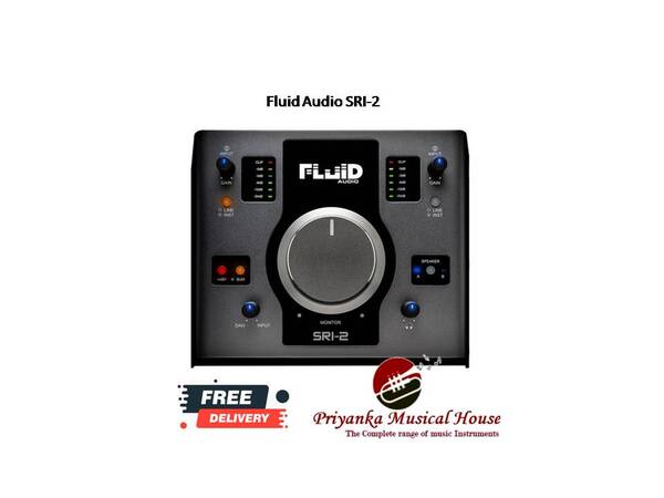 Featuring a robust aluminum chassis, the SRI-2 interface is a sturdy piece of gear reminiscent of the “old school” studios. Along with the striking design comes exceptional 21st century audio quality and functionality. Best-in-class digital converters capture the detailed nuance of every recording. The large volume knob provides accurate control of the output level, and direct monitoring provides zero-latency tracking. The 2 XLR/TRS combo inputs are conveniently mounted on the front of the SRI-2, so you can easily plug in your instrument or mic. The truly unique innovation of the SRI-2, however, is the speaker switching capability, which allows you to A-B your mix on two sets of speakers (with one of them hopefully being from Fluid Audio).Big Volume KnobEasy to reach on the top surface, the knob is solid aluminum with rubber grip for good weight and feelInputsTwo combo XLR/TRS inputs are front mounted for easy access. High quality pre-amps insure crystal clear signal path.Low noise mic pre-amps support 48V phantom power.ControlsInputs, buttons and knobs are placed conveniently on the top surface of the SRI-2. No need to to look down to see what is engaged..All is clearly in view while recording. LED indicators on all buttons and knobs able you to monitor yours settings even in dimly lit studios.Ample Power from Headphone outputOne of the most powerful headphone outputs in a USB powered device. Create tracks and overdubs with plenty of clarity and power.Works with headphones up to 250 ohm.Peak MeterClear LED indicators help to clearly see you signal levels to avoid clippingRecord AnywhereCompact, robust and USB powered. Take it with you anywhere. Use it on the go on your laptop or iPad with the included Cubasis LE Software (with Apple iPad Camera Connection Kit, not included) Includes Cubase LE for windows and OSXWDM / ASIO / Core AudioNo drivers needed for Windows or OSX. Fluid Audio Windows driver is supplied for an even more flexible setup.For DAW usage, drivers is needed.LatencyDirect-monitoring knob provides zero-latency tracking