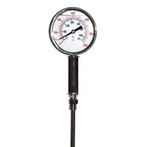 Antivibration thermometers are suitable for Marine Application like Diesel Engines. They have an antivibration spring which absorbs the severe vibrations and protects the gauge. They are also silicon filled for further reducing the wear and tear of the internal mechanism. Available in Range 0-650 deg C and in dial size 4
