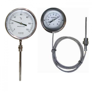 Mercury in Steel Thermometer are the most accuracte/fast response instruments with accuracy of +/- 1% FSD, available in dial sizes 4