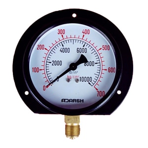Applications :-Standard Gauges are suitable for general purpose applications for gas and liquid media which do not corrode brass & having an environment which is not harsh to Mild Steel Case. Commonly used on equipments like pumps, compressors, boilers, pneumatic and hydraulic machines etc.Specifications :-4 Mild Steel (M.S.) case and Brass Working parts4 Dial Sizes: 40mm, 50mm, 63mm, 100mm, 150mm, 250mm4 1/8â€Â, ¼â€Â, 3/8â€Â, ½†bsp connection4 Bottom Direct, Bottom Surface, Back Direct, Back Panel, Back Clamp Mounting4 Accuracy ±2-3% F.S.D.