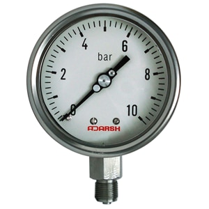 Applications :-Stainless Steel Gauges are used for corrosive media & challenging ambient environment. These gauges have SS316 wetted parts with SS304 IP65 case and ring. All joints are argon welded. The 4