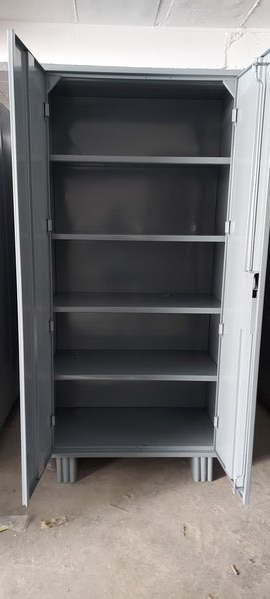Storewel Cupboard dual  lock system with 4 shelves making 5 compartments made up of 20/22 gauge CRCA sheets duly enamel painted finish.