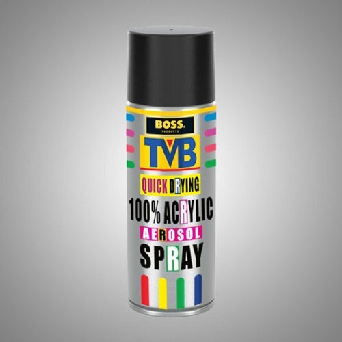 BOSS TVB Spray PaintBOSS® TVB Spray Paint is a 100% acrylic resin-based paint that provides fast-drying, high-gloss, colour retention, and excellent adhesion on both metal and wooden surfaces. It has a very wide range of applications – it can be directly used on house furniture (such as tables, chairs, playpens, etc.), toys, home appliances, bicycles, motorcycles, etc.