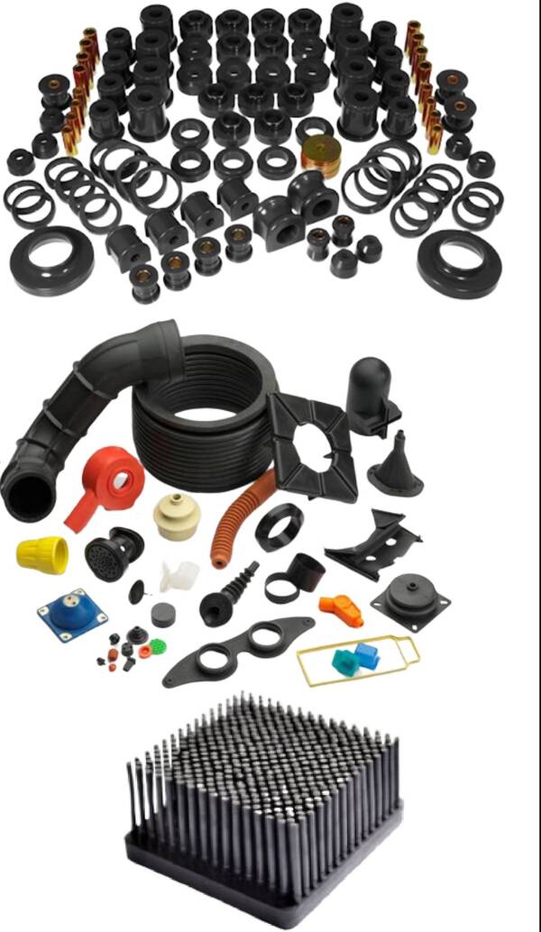 This range of Rubber Molded Products is used asintegral part of industrial equipments, automobilecomponents and spare parts. Made of NBR, SBR,Silicon, EPDM and other grades of rubber, these itemsare oil proof, flame protected and these possessexcellent tensile strength. These Rubber MoldedProducts are ozone proof, harsh weather protected,possess unique elongation attributes and can endurehigh temperature. Due to their shock resistantcapacity, these molded items are used as suitablesealing materials. Exceptional electrical properties,99% hardness and minimal gas permeability level aretheir other attributes.
