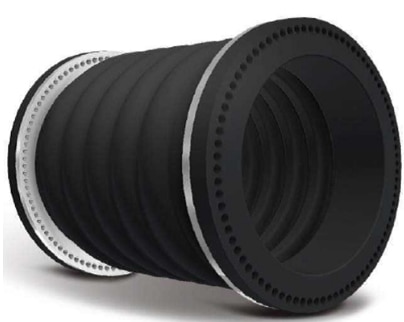 The buried type rubber expansion joints are designed for underground installation and absorb the movement of piping lines. It is used for raw water supply pipe lines, water treatment plant and drainage system line, etc.It absorbs movements in angular and lateral direction and provides a solution for broken piping lines, leakage or bending caused by earthquake, temperature difference, geology tenderness and exterior impact, etc.