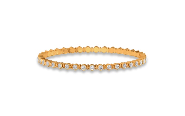 Suzanne Kalan Fireworks Diamond Bangle Bracelet in Yellow Gold