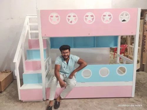 Kids Bunk Bed with Steps (5 Star) product image