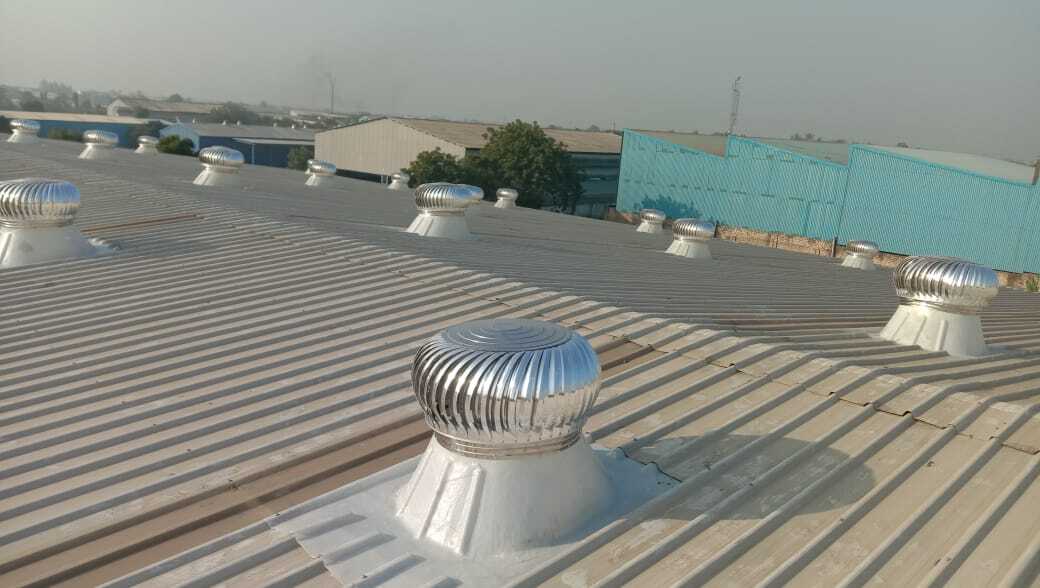 FRP Base Air Ventilator  Manufacturer In GujaratApplications:•	Chemical industry•	Food industry•	Pharmaceutical industry•	Textile & dye industry•	Metallurgy•	Electrical power industry•	Construction industry•	Machine and hotel•	Cinema & marketplaceFeatures:•	No electric power required•	Improves working conditions and Increases productivity•	Rigid roll formed curved vanes•	Weather & storm proof•	Teflon pre-sealed or SKF ZZ bearing