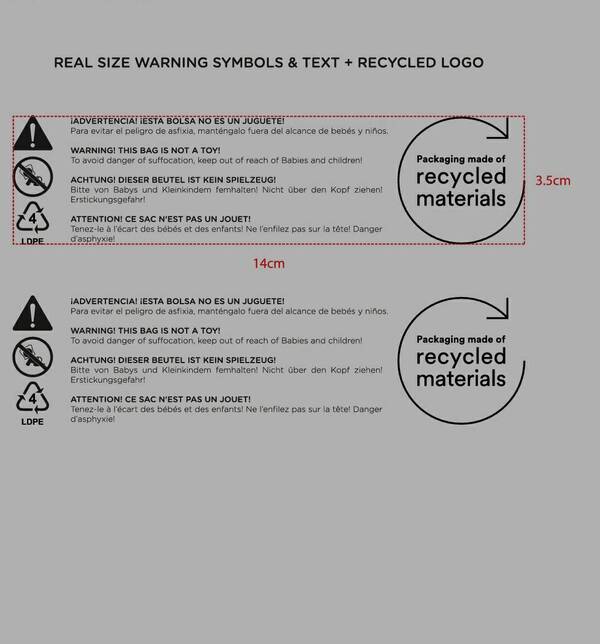 We are doing recycled polybags with GRS certification.