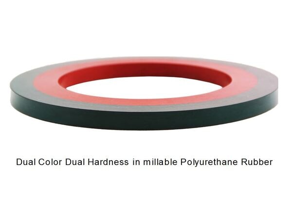 We are the leading manufacturer of Dual Color Dual Hardness in millable Polyurethane Rubber.