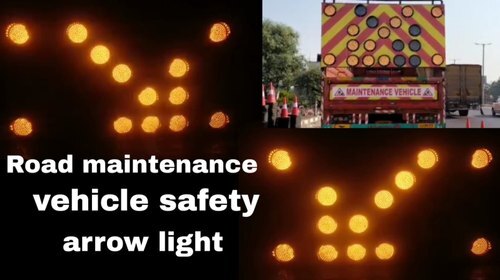 Road maintenance vehicle safety arrow light 200mm Round LightSpecification/Additional DetailsLighting Type: LEDColor: YellowMaterial: MetalUsage/Application: Road maintenance vehicle safety arrow lightIP Rating: 67Voltage: 12v