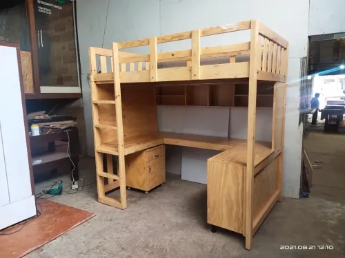 Wooden Bunk Bed with Study table  product image