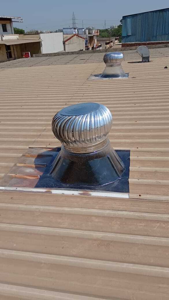 * Roof  Ventilator/ Air Ventilator suppliers In Gandhinagar Type:- Air VentilatorUsage/Application:- IndustrialMaterial:- Mild Steel, Aluminium, SS, Cast IronBrand:-  Airwell SystemsApplication:-	Factories, Offices, Shopping Complexes, Workshops, Shopping Complexes, Offices, Industrial Manufacturing UnitsAutomation Grade:- AutomaticVentilator covers:- Approximately 400 Sq. Ft of floor areaSize`:- 21’’ and 24’’Complete solutions for the fresh Air ventilation at working area.·        No requirement of electrical power as it operates only on wind power·        Maintenance free·        Temperate Drop and Energy Saving# Turbo Ventilator  manufacturer  suppliers In Gandhinagar #FRP Base Air  Ventilator  suppliers In Gandhinagar #, Industrial   Roof  Ventilator  suppliers In Gandhinagar 