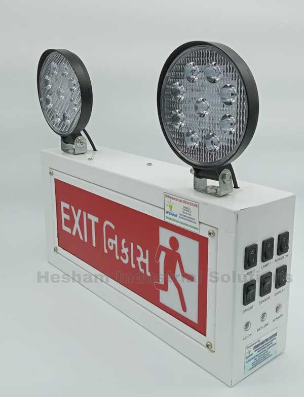 EMERGENCY EXIT LIGHT( HIS-AKS GUJARATI-EE-SIGN) Emergency Exit Light English & Gujarati