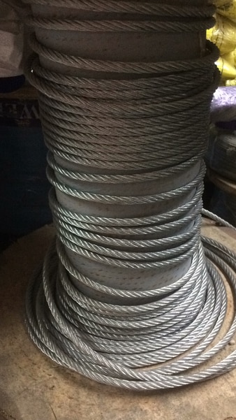 Stainless steel wire rope grade 316, Construction 7/19
