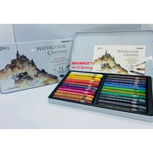 MUNGYO GALLERY WATERCOLOUR CRAYONS (SET OF 24 IN TIN BOX)