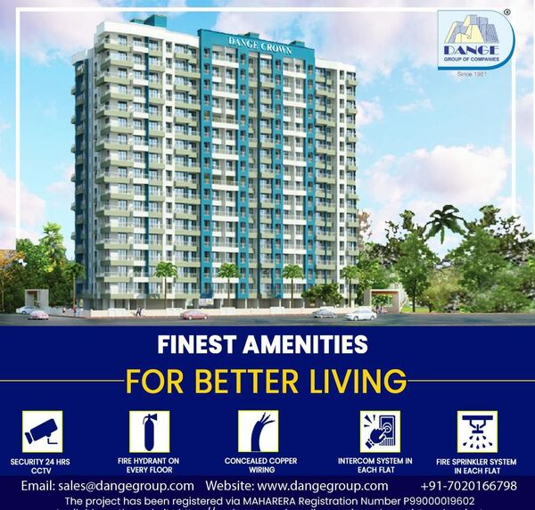    Dange Complex is located at Nala Sopara (West), Mira Road And Beyond, Mumbai; offering a blessed nature friendly lifestyle in the heart of the City. Dange Complex is a beautiful lifestyle Apartments with a herd of amenities Property Near Masjid In Nalasopara West
