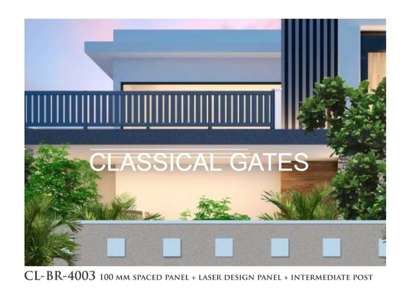 Balcony Railings ~ 100 MM Spaced Panel + Intermediate Post