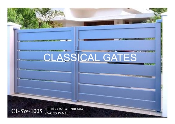 Swing Gates ~ Horizontal 200 mm Spaced Panel