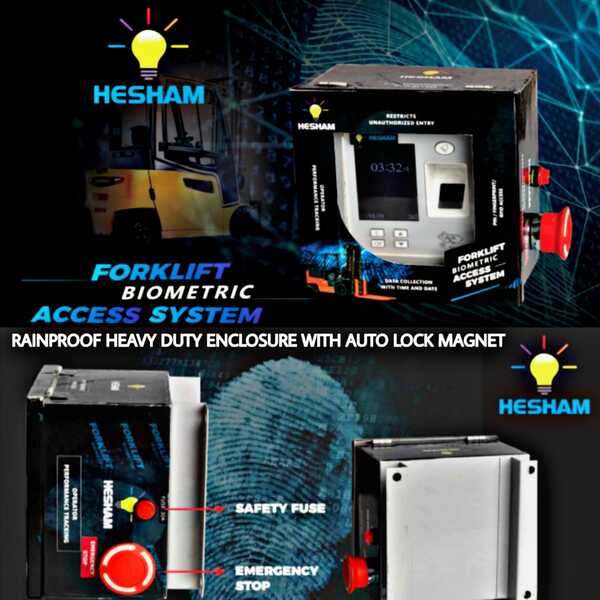 Biometrics are being used to establish better and accessible records of the forklift operator. With the increase in forklift safety incident's caused due to forklift's have been operated by untrained &unauthorized persons. Customers have looked to wards new technology like fingerprint recognition to avoid such incident's. Additionally, customers are also faced with the task of proper collection of data such as person who has operated the forklift, date &time. Biometric devices make for largely foul proof and reliable ways of enabling to collect data as operators finger print access have been registeredin them.