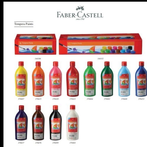 Ready-mix tempera are ready to use paints in bright playful colors specially developed for early ageUse of ready-mix tempera is ideal for motor skill and sensory development in early childhoodReady-mix tempera also offers expression of creativity through coloring and painting activities, giving young children a sense of achievementCountry of Origin: India