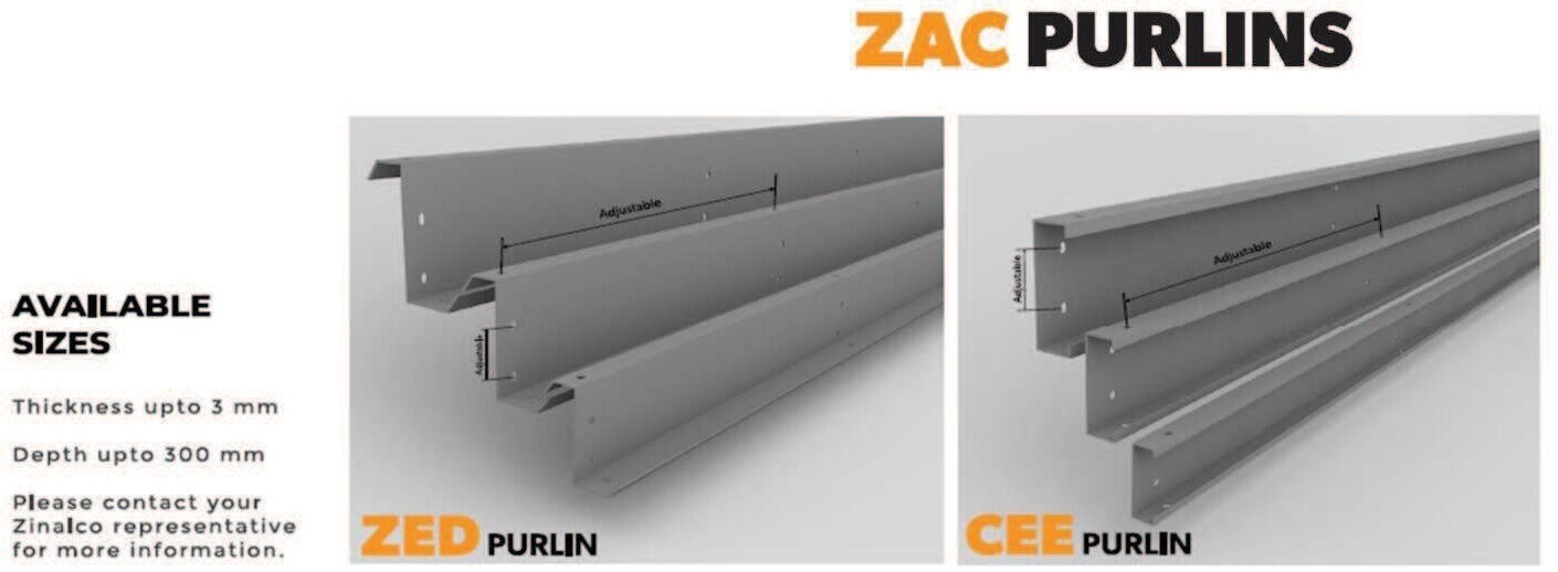 Our specially designed Z & C purlins not only provide economy to the building construction but also help in keeping the site clean and environment−friendly.