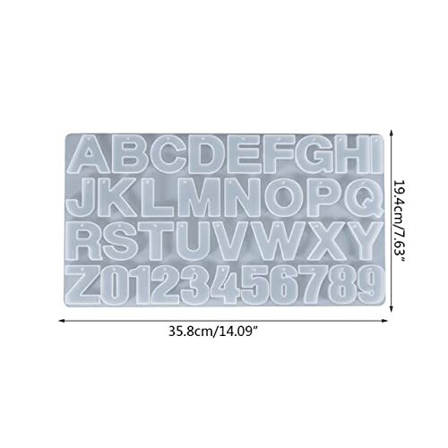 Includes 12 keyrings .Comes with a hole for every letter so there is no need to drill.Flexible durable reusable, durable high transparency, easy to use and clean.Our alphabet mold for resin is made of reusable eco-friendly silicone which is more flexible durable than other letter silicone mold. The smooth no sticky interior surface makes it easy to separate from the resin and no need to polishing. Letters/digital will return to their original positions immediately after useLength: 36 cm x 19 cm . There may be a smell from the mold since the mold is vulcanised . Please rinse and dry the mold before use..Made of high quality silicone, durable, flexible, washable and reusable. Has smooth interiors surface, easy to pop out the craft project. After demould, just rest for a while and the mould will return to the original state. Could serve you for a long time.Silicone casting molds can be applied for DIY jewelry making, earring, pendant, bracelet, necklace, letter keychains, house number, decorative ornament, and other art crafts.