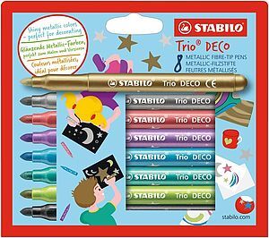 STABILO Trio DECO Metallic fibre-tip pen