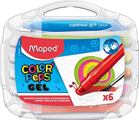 Maped Color'Peps Water Color Gel Crayons Set - Pack of 6 (Multicolor)