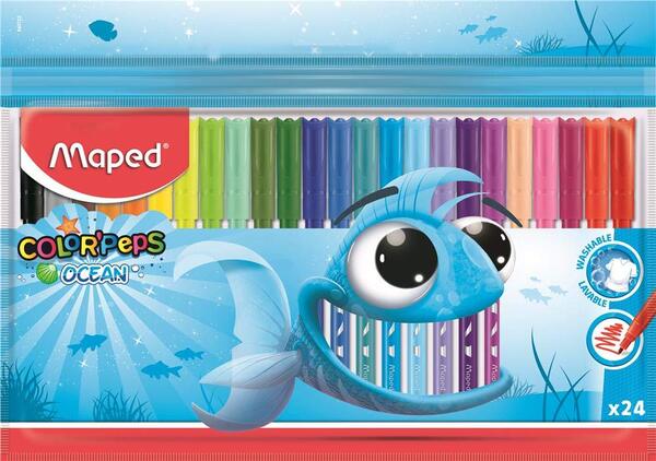  Maped Color'Peps Felt Tip Pen Set - Pack of 24