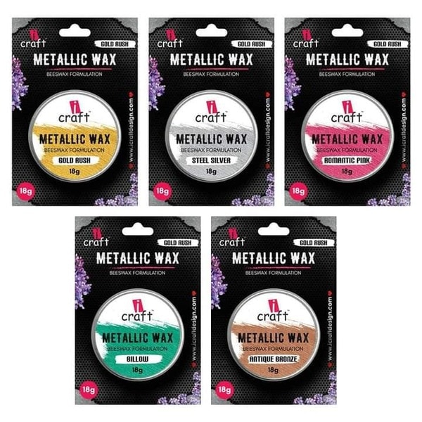 iCraft Metallic Wax  Scrapbooking,Cardmaking,DIY Craft Decor,Pack of 1 Pcs