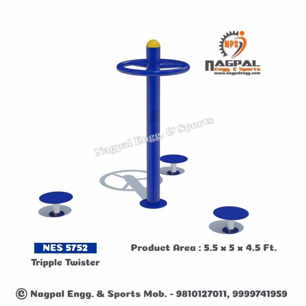 Size: 5.5 x 5 x 4.5 FtMain Pipe : 140mm OD Metal Pipe (3mm Thickness)Supporting Pipe : 48MM, 34MM OD Metal Pipe and 80x40, 40x40 Metal BoxFootrest : Rotomolded /Metal