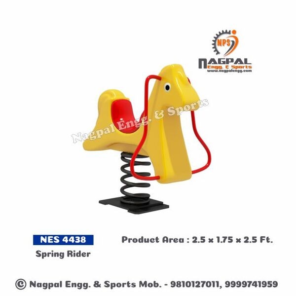 Spring Rider - Duck (LLDPE)Base: MS Plate 5 MM Duck: LLDPESpring: Dia 6 inch, H-12inch 22 MM MS Rod