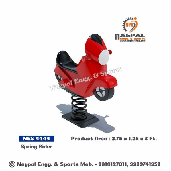 Spring Rider - Bike (FRP)Base: MS Plate 5 MM Duck: FRPSpring: Dia 6 inch, H-12inch 22 MM MS Rod