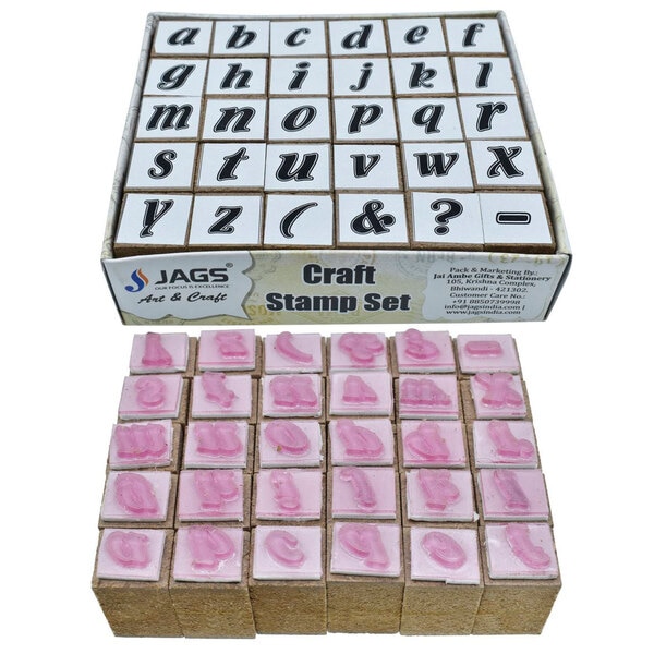 Wooden Craft Stamp (Pack of 30) - Lowe case Alphabets