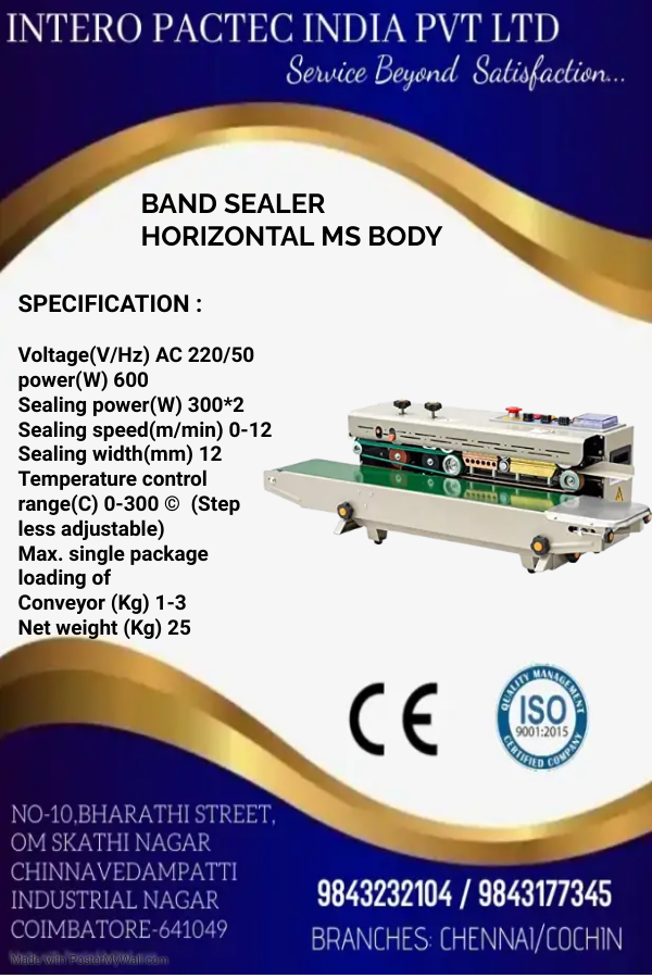 Vacuum Seal Machine INTERO PACTEC (PACKAGING MACHINE MANUFAC, Coimbatore