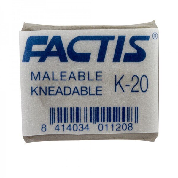 FACTIS : KNEADABLE ERASER : PUTTY RUBBER : 37X29X10MM : GREY